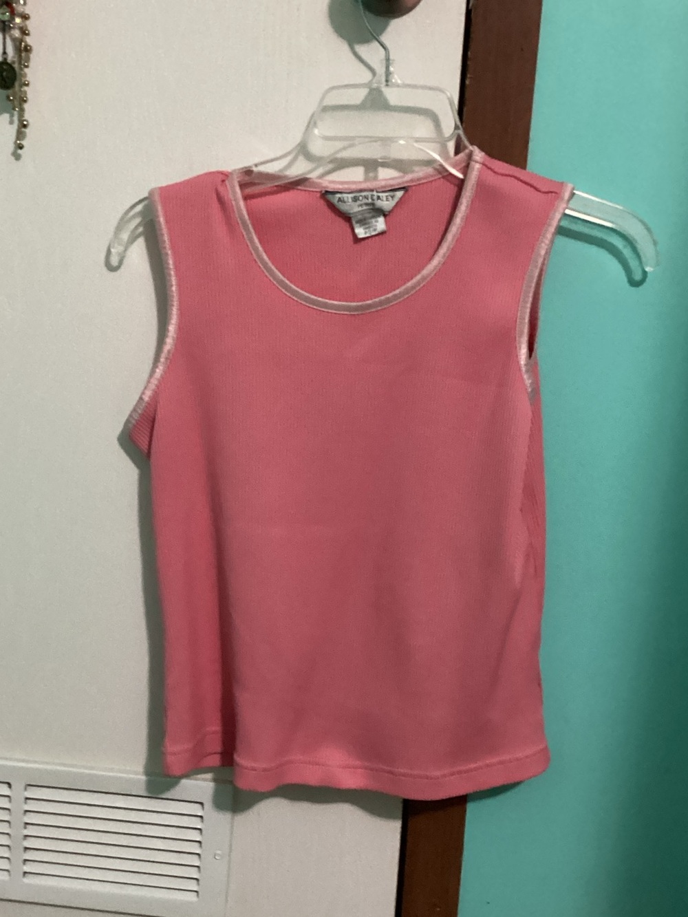 Allison Daley Pink Sleeveless Ribbed Tank Top